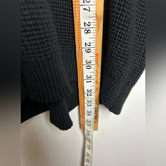 VTG Rothco Sweater Mechanic Men Black L Knit Elbow patch Longline Old Money Army - Picture 15 of 16